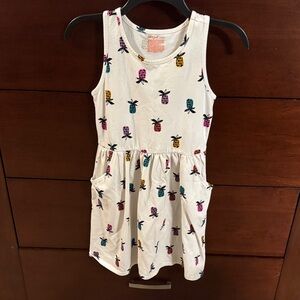 Cat & Jack White Dress with Colorful Pineapple Print